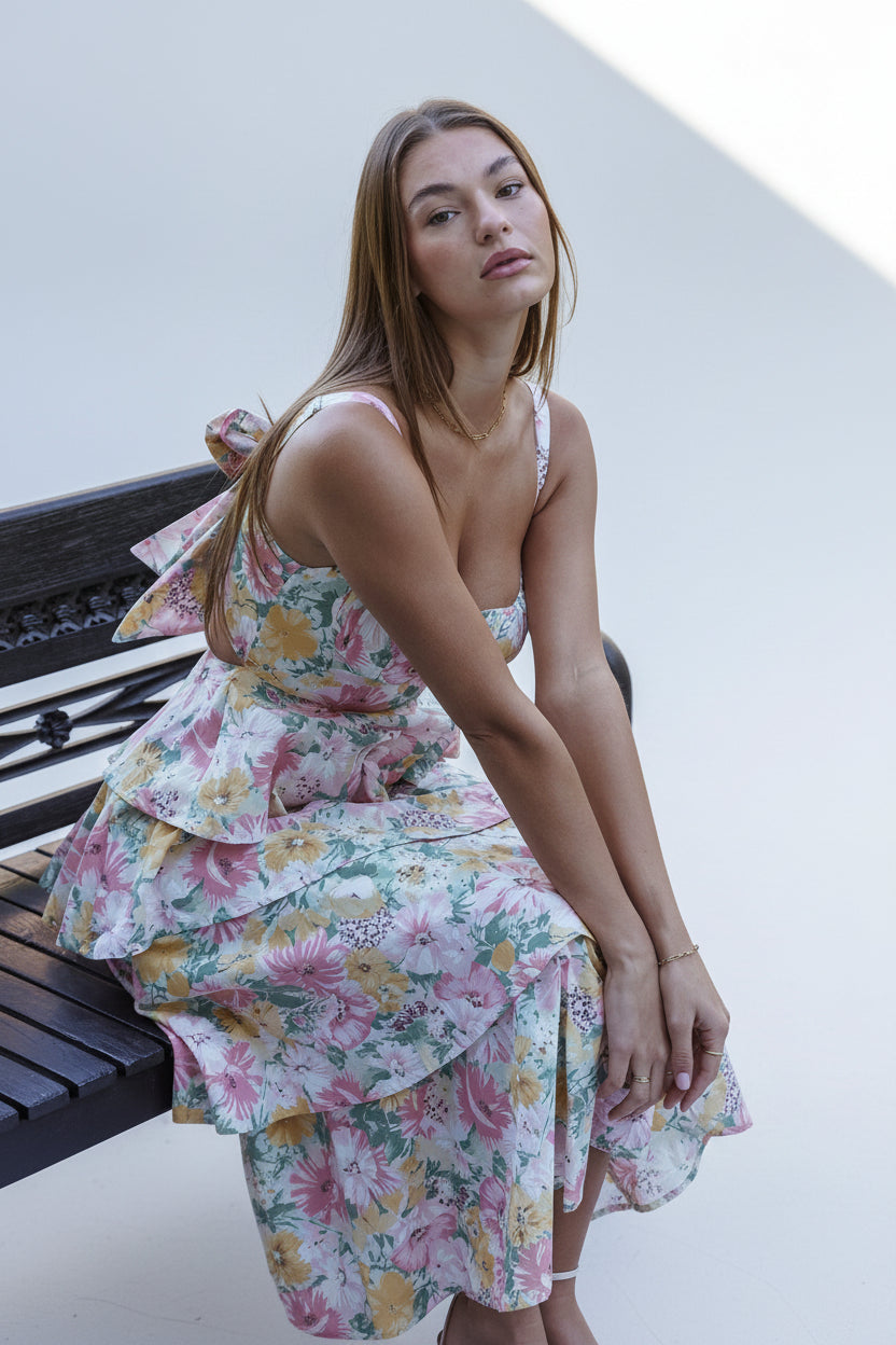 Provence Bloom Tiered Ruffle