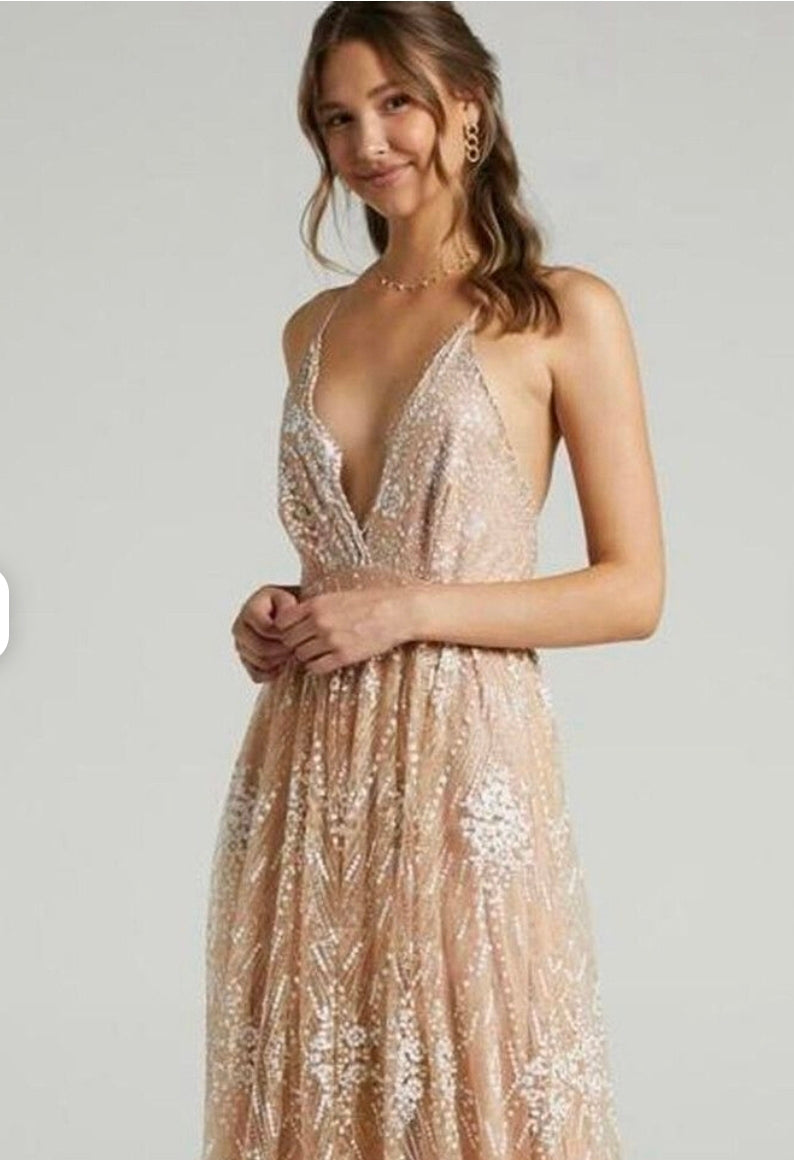 Crystal Maxi Rose Gold glitter