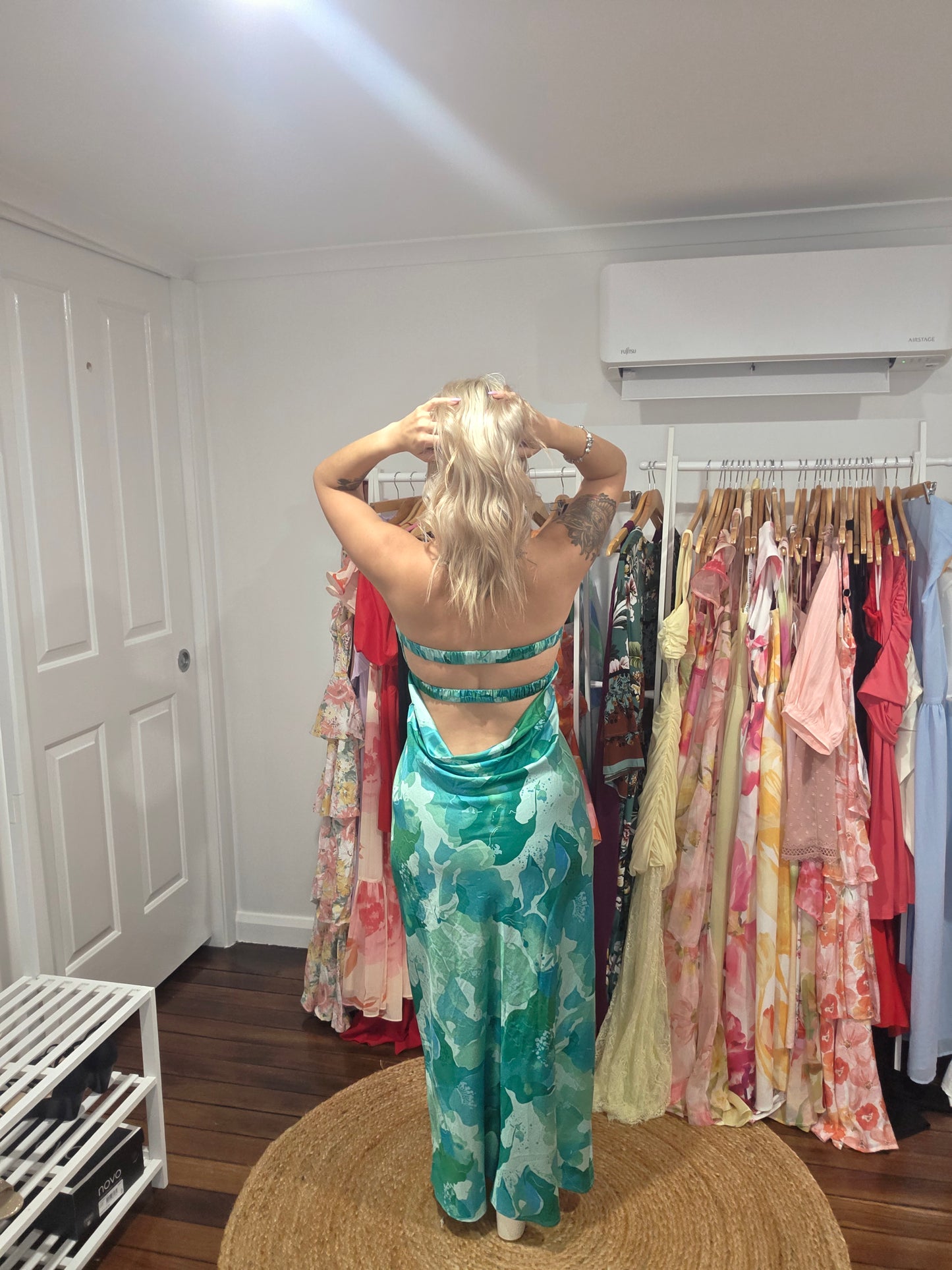 Colour Bloom Strapless Maxi