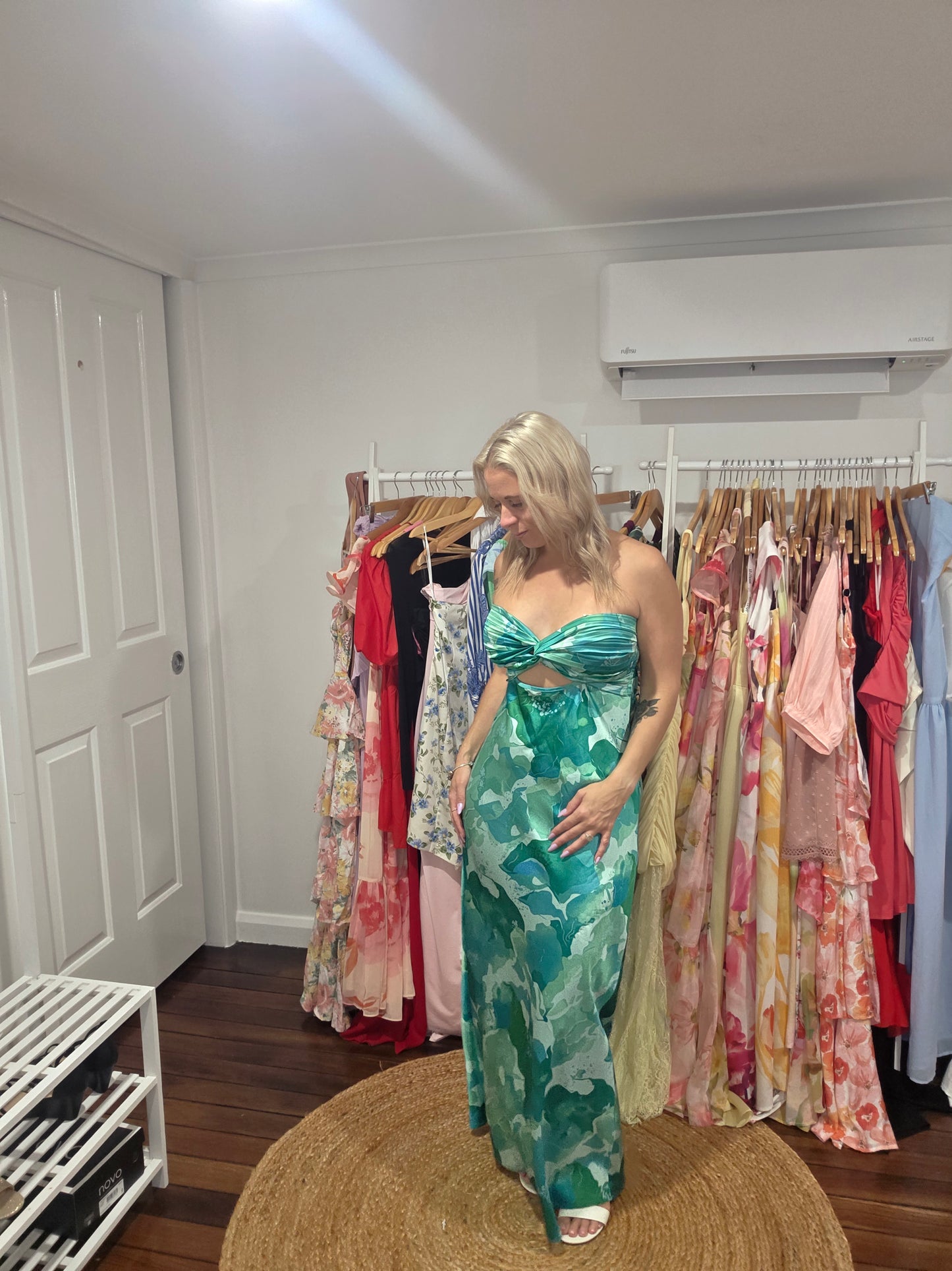 Colour Bloom Strapless Maxi