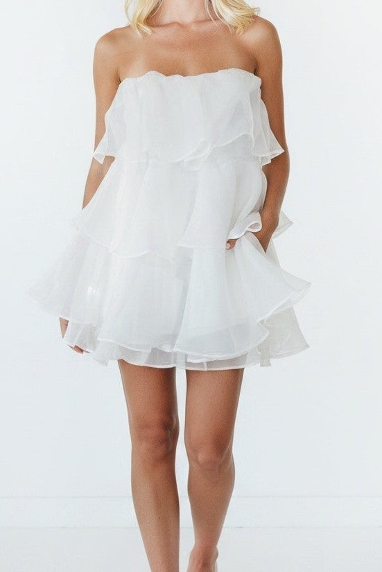 Fantasia Mini Dress White