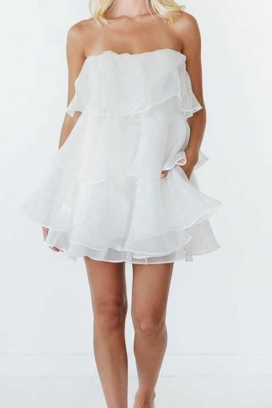 Fantasia Mini Dress White