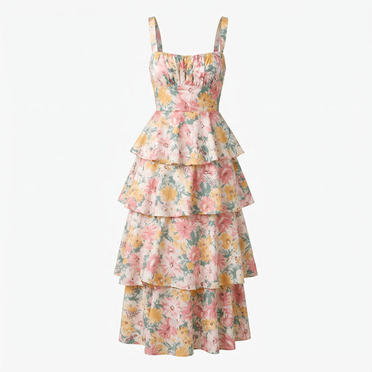 Provence Bloom Tiered Ruffle